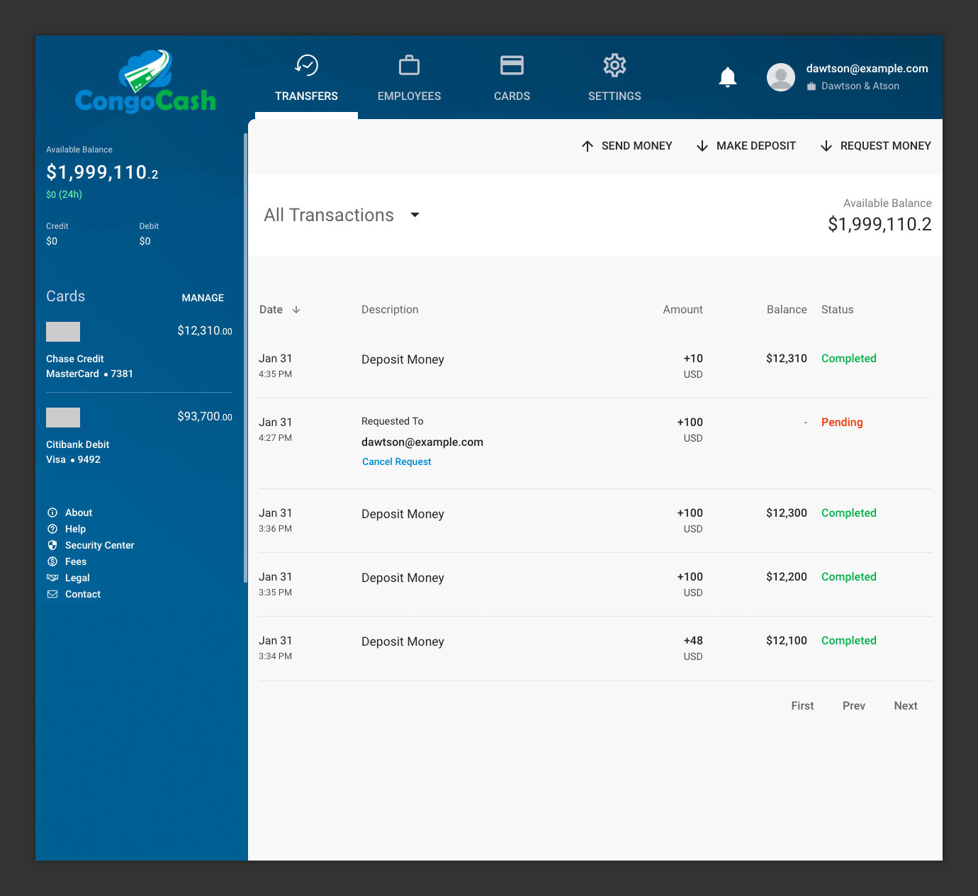 Congo Cash - Financial Application Prototype