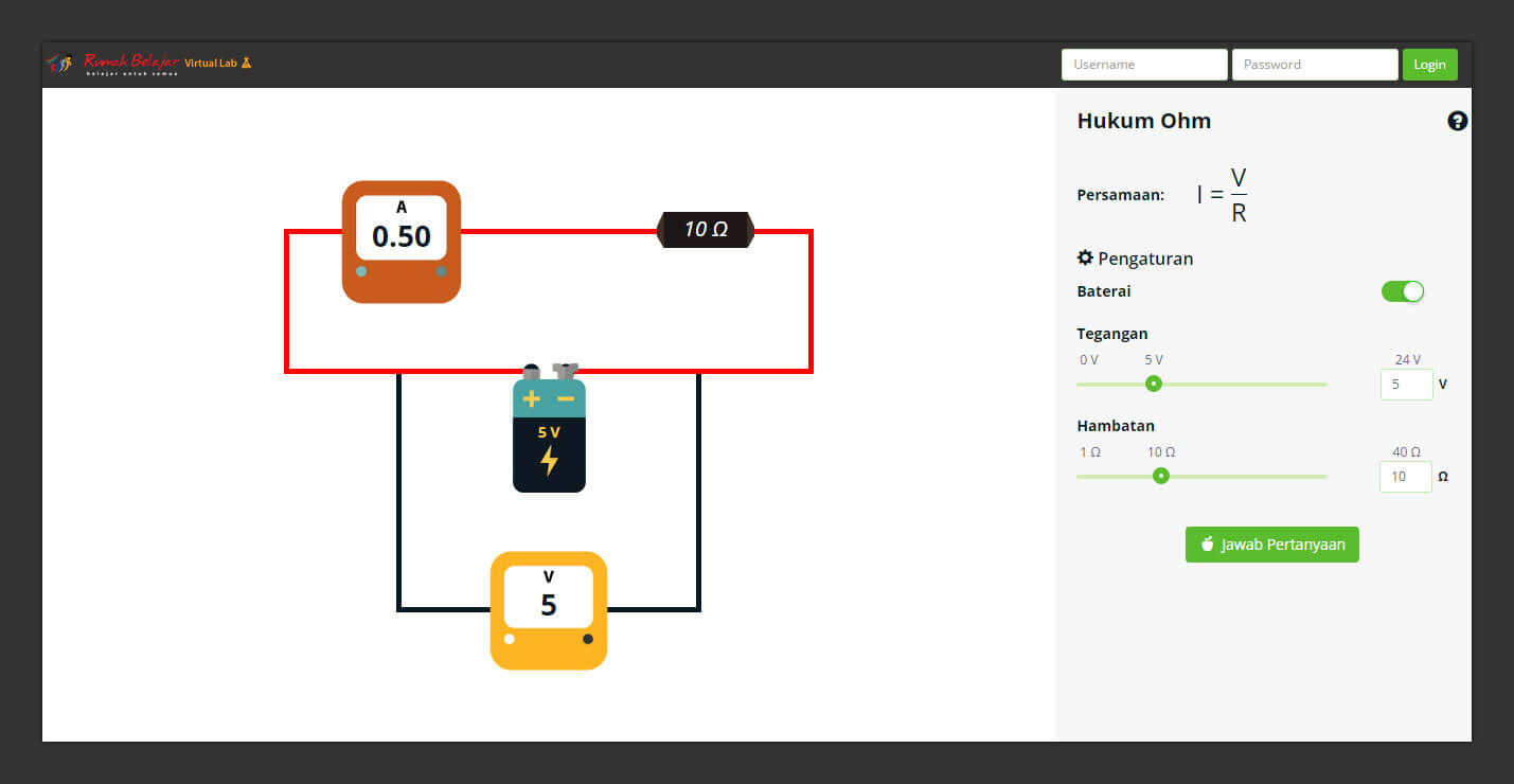 Interactive Virtual Laboratory: Ohm’s Law