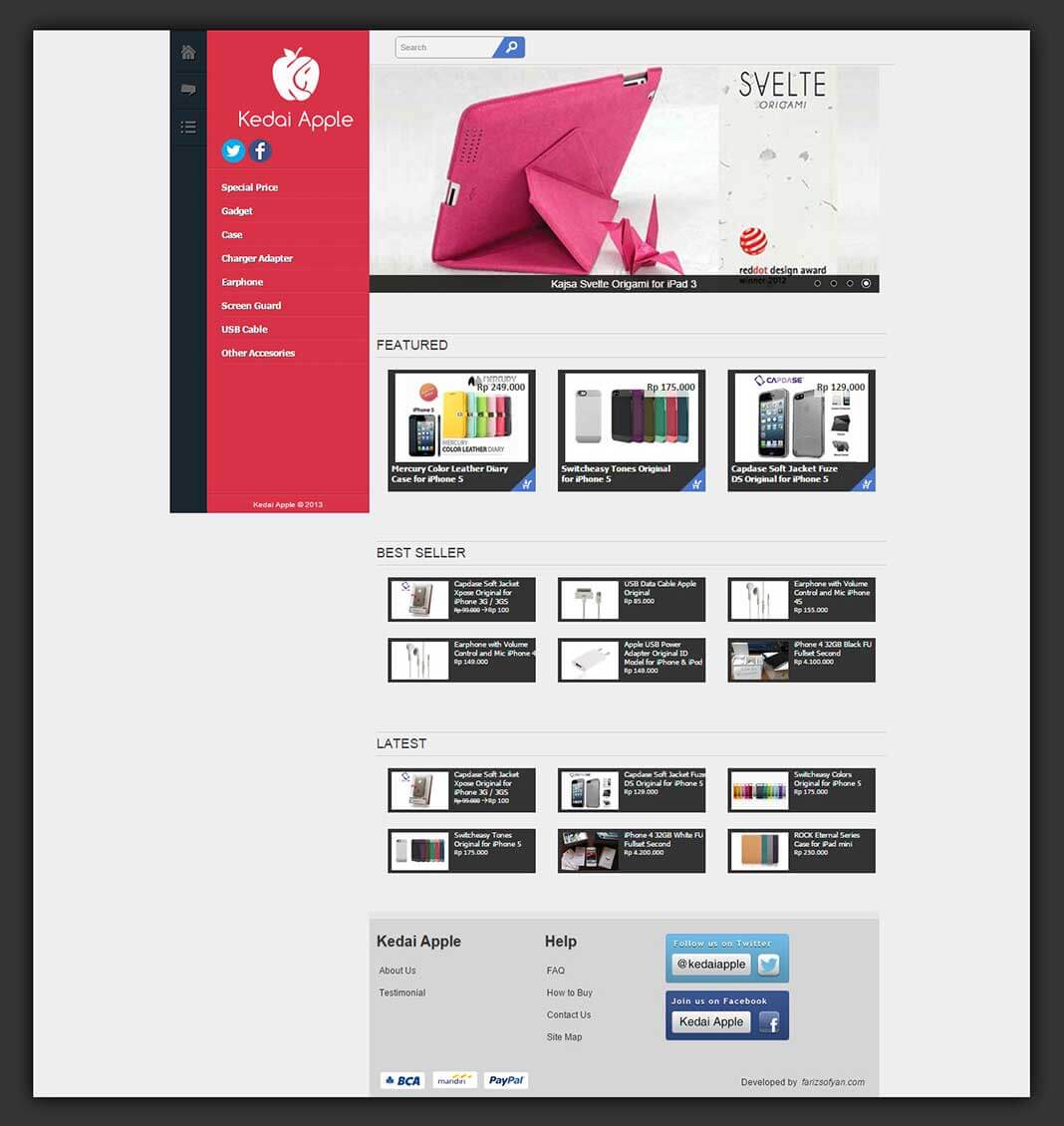Kedai Apple Online Shop Website