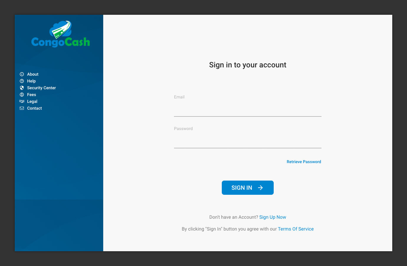 Congo Cash - Financial Application Prototype