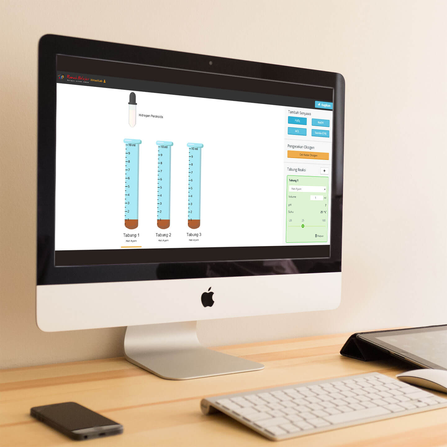 Interactive Virtual Laboratory: Enzyme Catalase