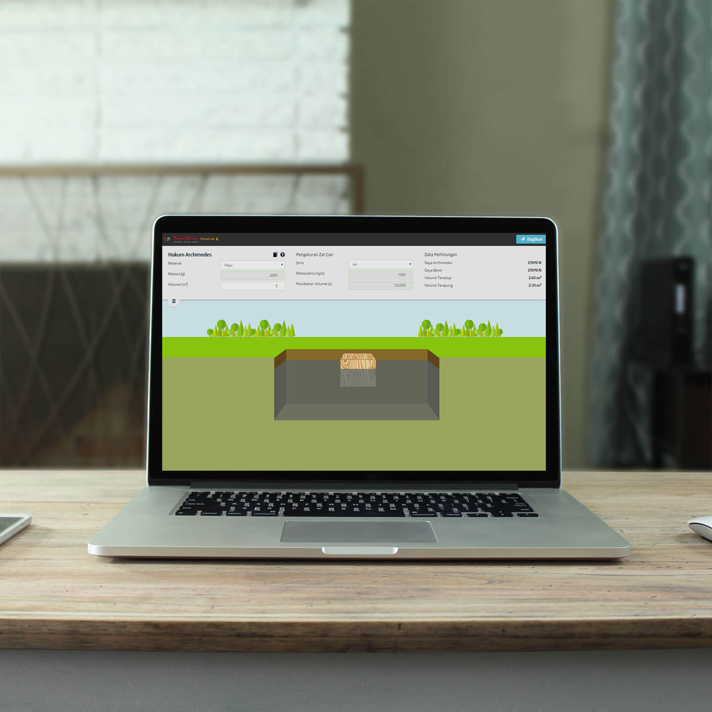 Interactive Virtual Laboratory: Archimedes Law