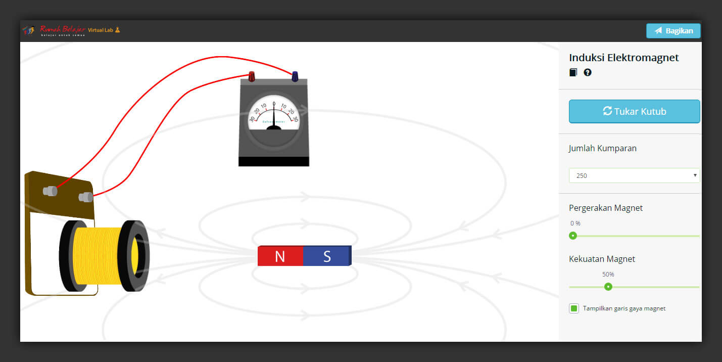 Interactive Virtual Laboratory: Electromagnet Induction